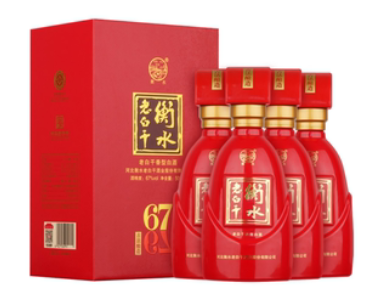 衡水老白干 67度中国红 500Ml*4瓶礼盒装 国产白酒